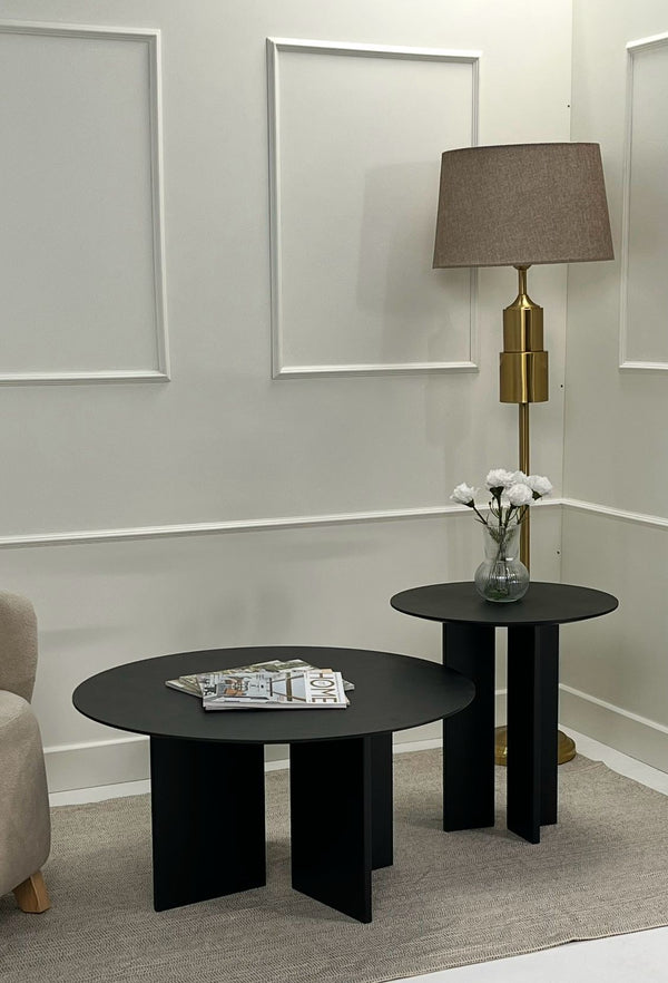 Ensembles De Tables Basses Leo (45 + 42) - Noir