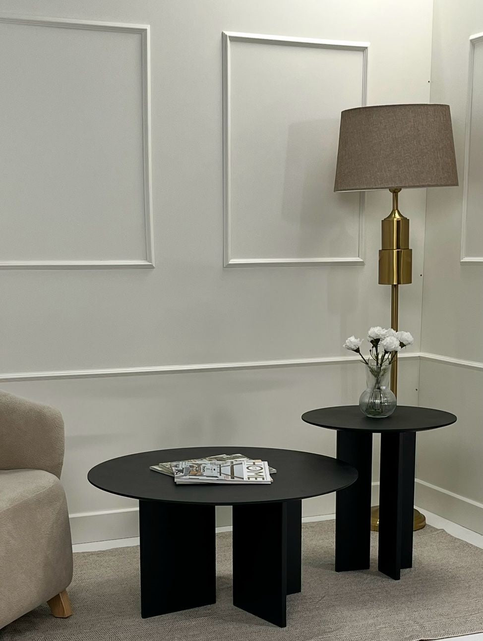 Ensembles De Tables Basses Leo (45 + 42) - Noir