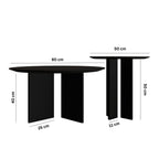 Ensembles De Tables Basses Leo (45 + 42) - Noir