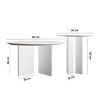 Ensembles De Tables Basses Leo (45 + 42) - Blanc