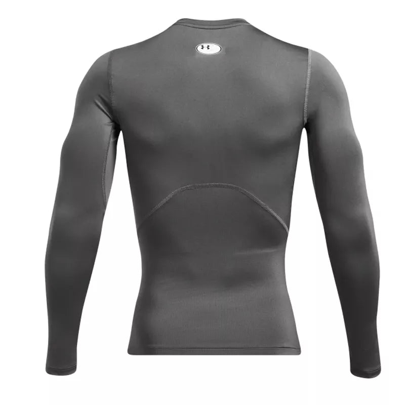 T-Shirt Hg Armour Comp Ls - Gris Et Blanc - Homme