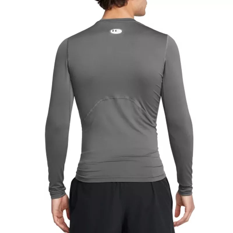 T-Shirt Hg Armour Comp Ls - Gris Et Blanc - Homme
