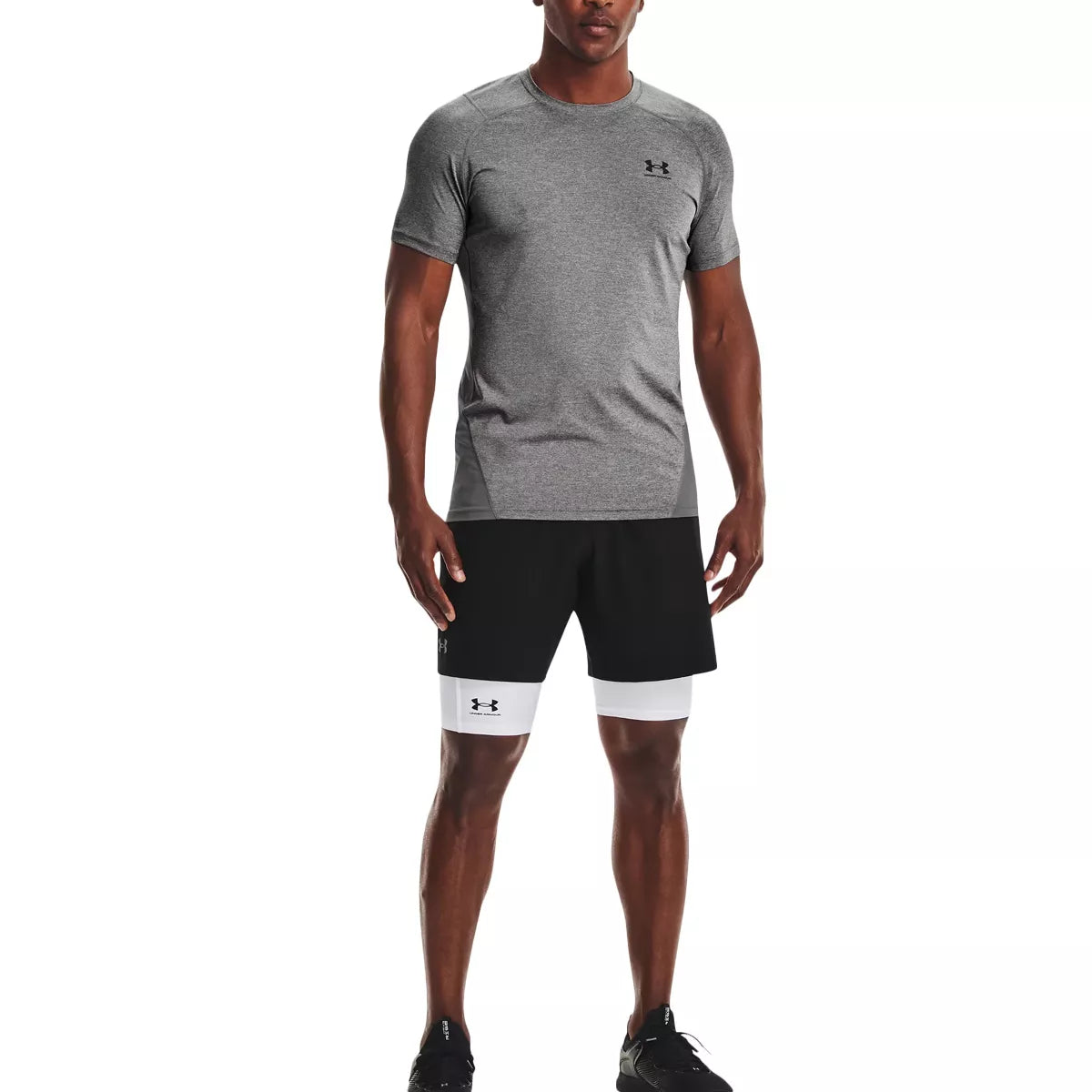 Lange Shorts - Weiß/Schwarz - Herren