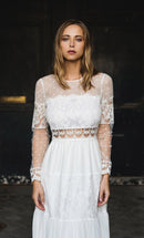 Robe Longue Folk - Blanc Soie