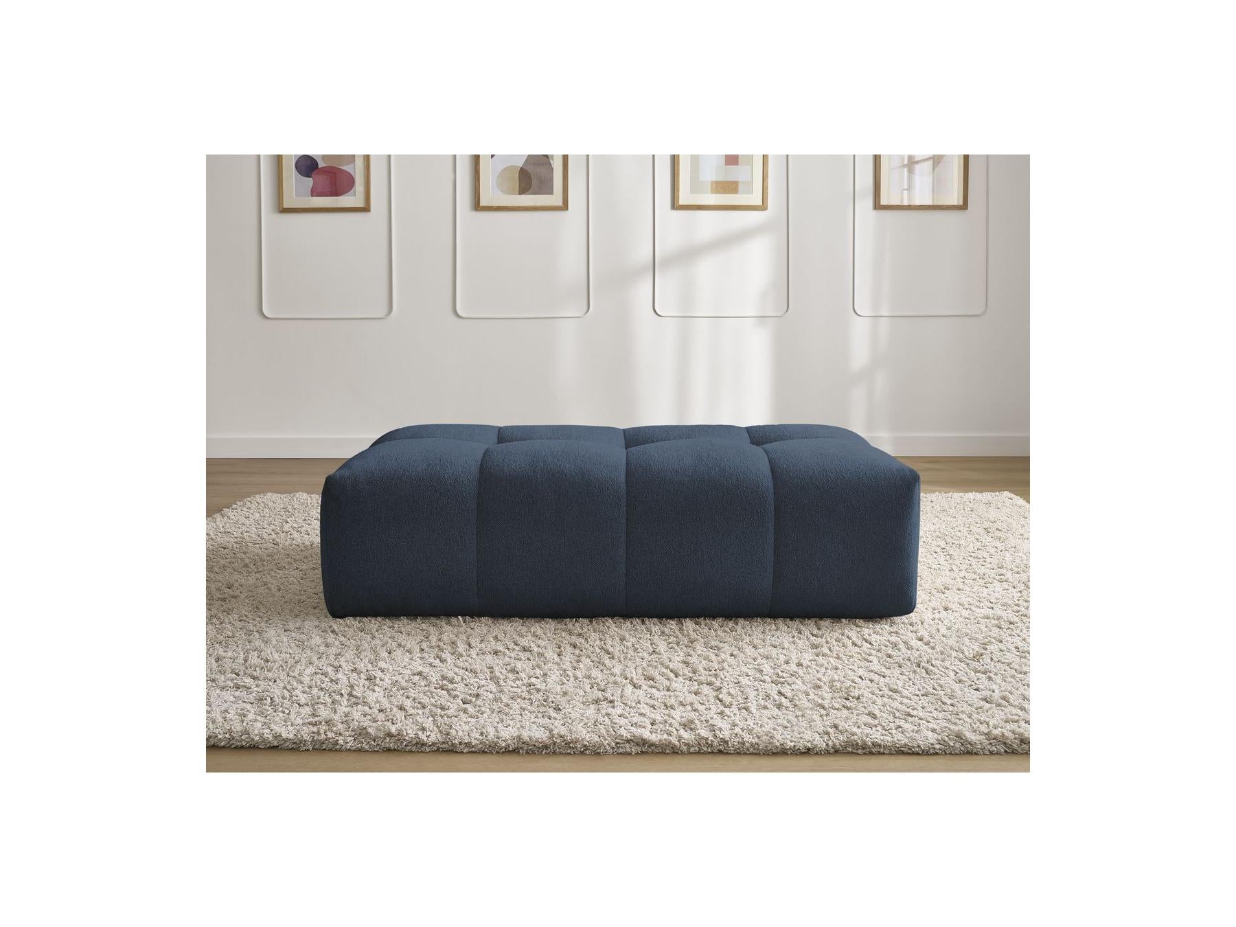 Everest - Small Ottoman - Mottled Fabric