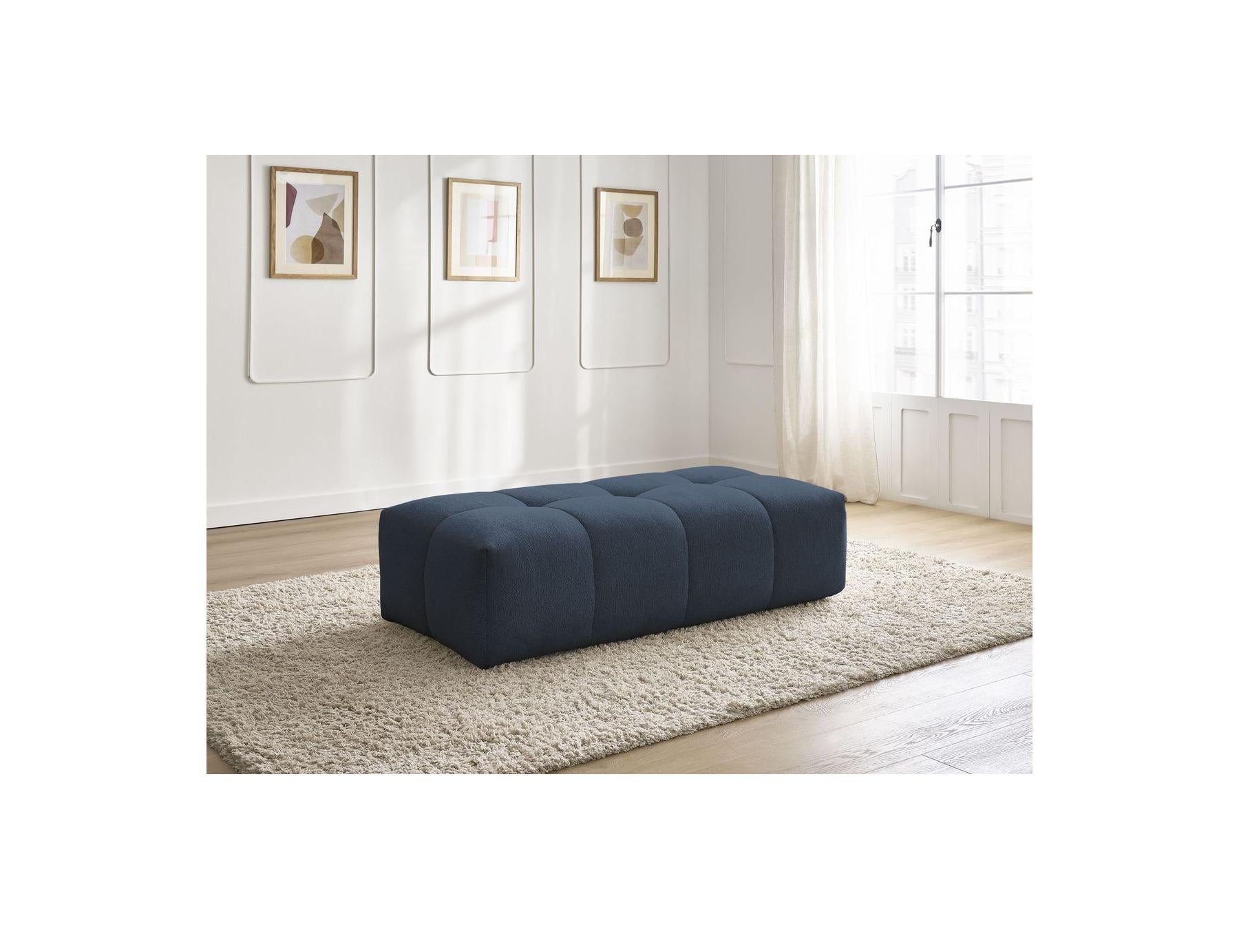Everest - Small Ottoman - Mottled Fabric