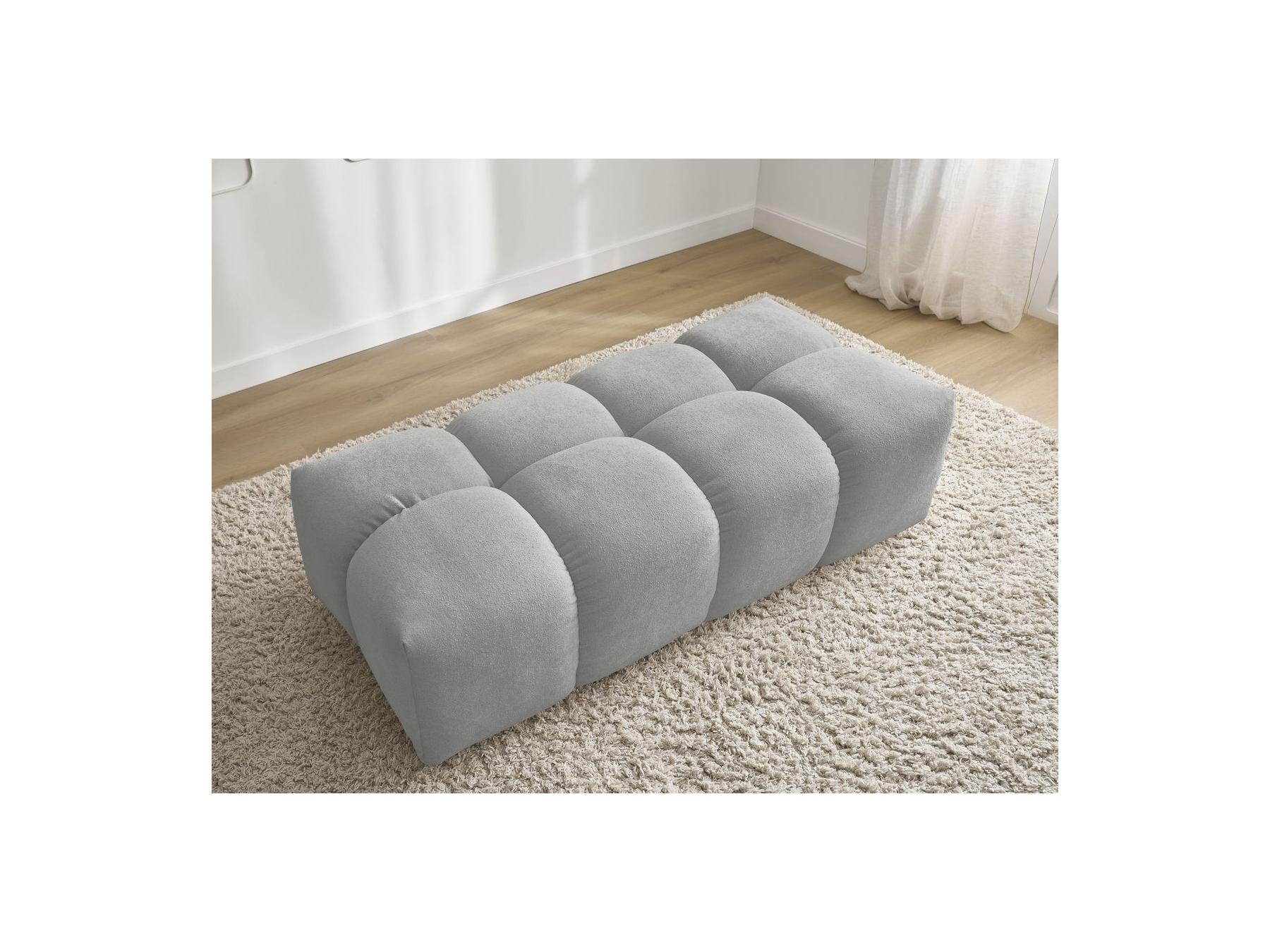 Everest - Small Ottoman - Mottled Fabric