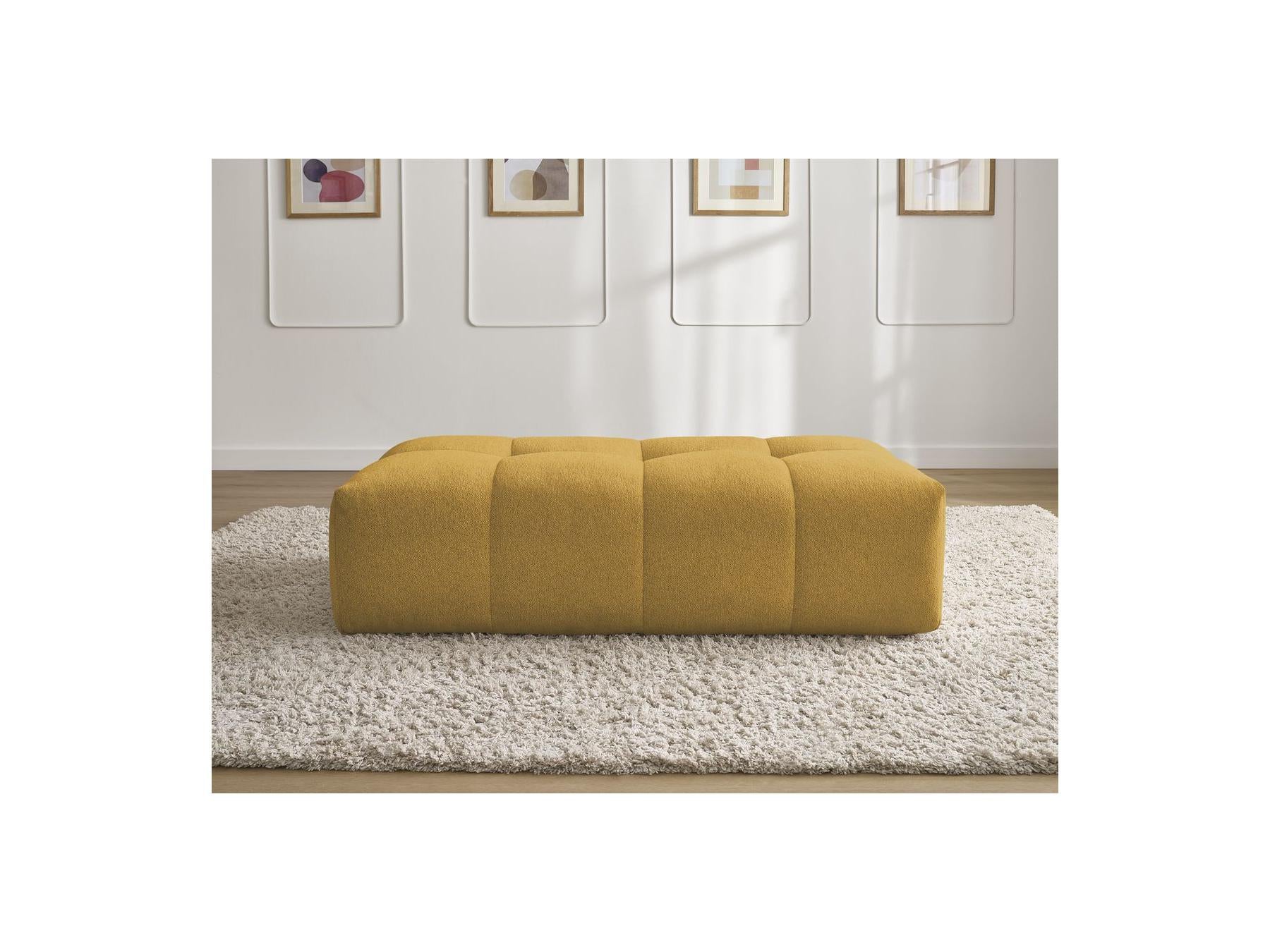 Everest - Small Ottoman - Mottled Fabric