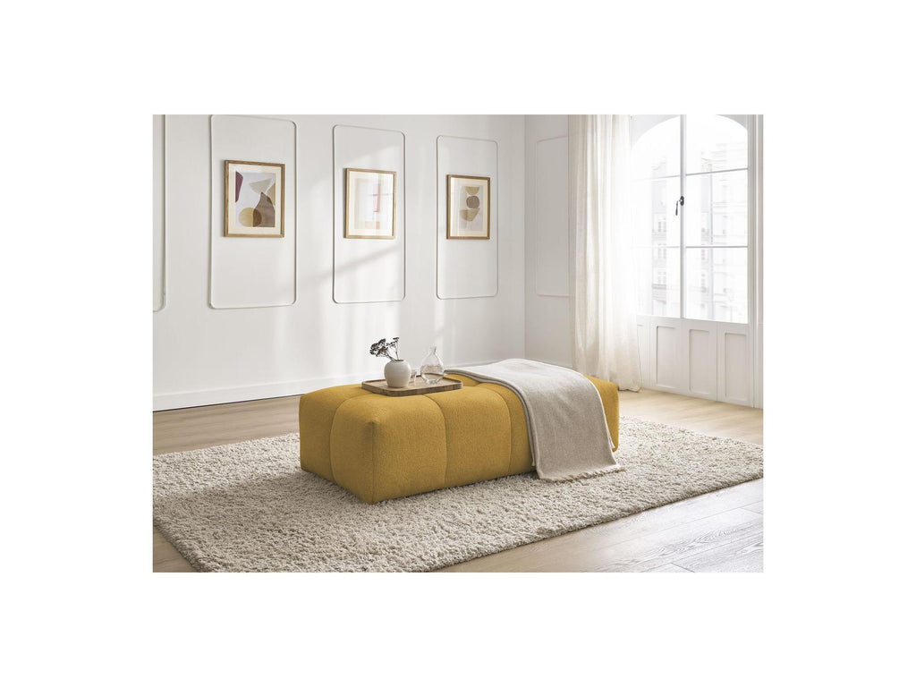 Everest - Small Ottoman - Mottled Fabric
