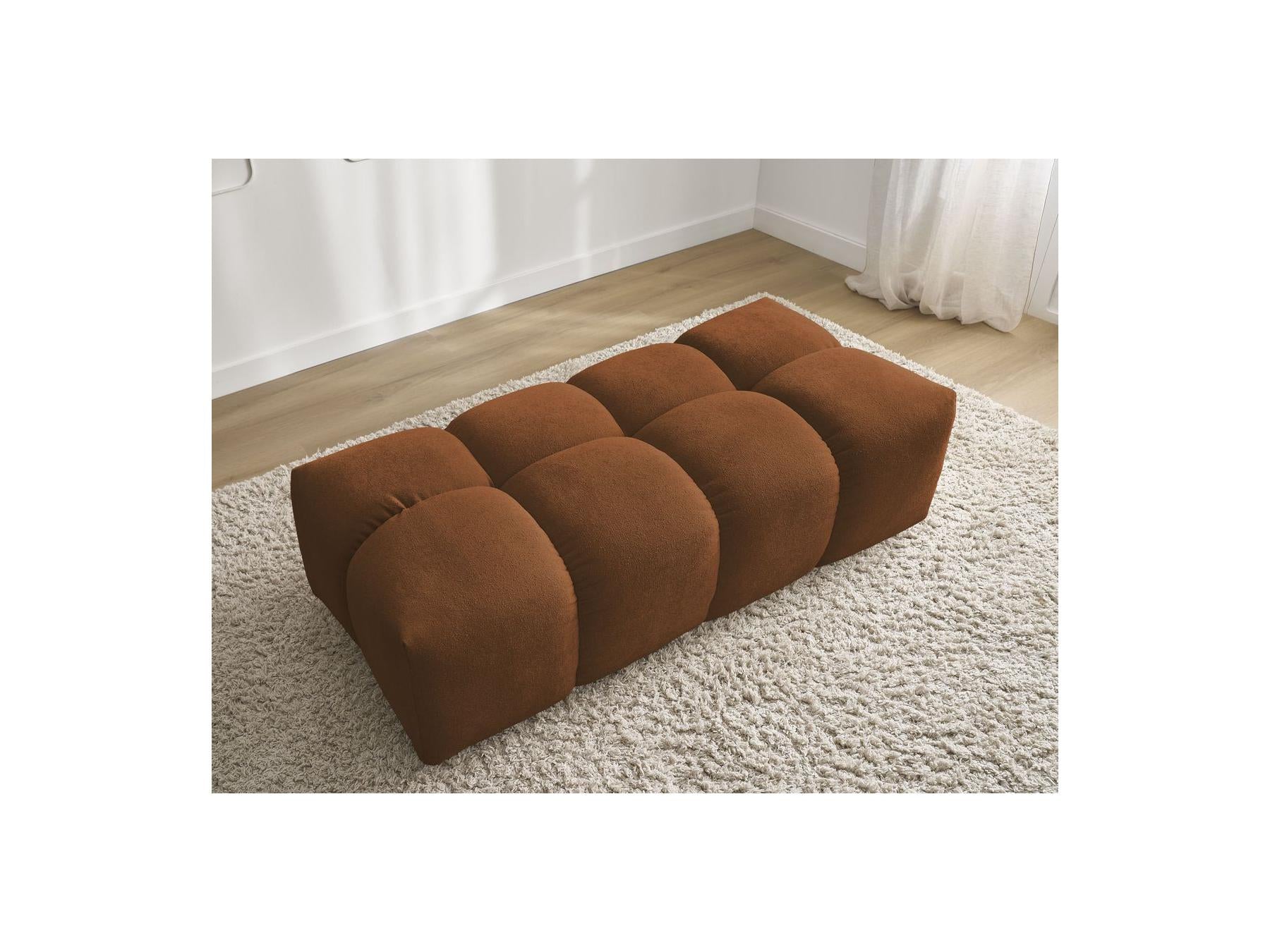 Everest - Small Ottoman - Mottled Fabric