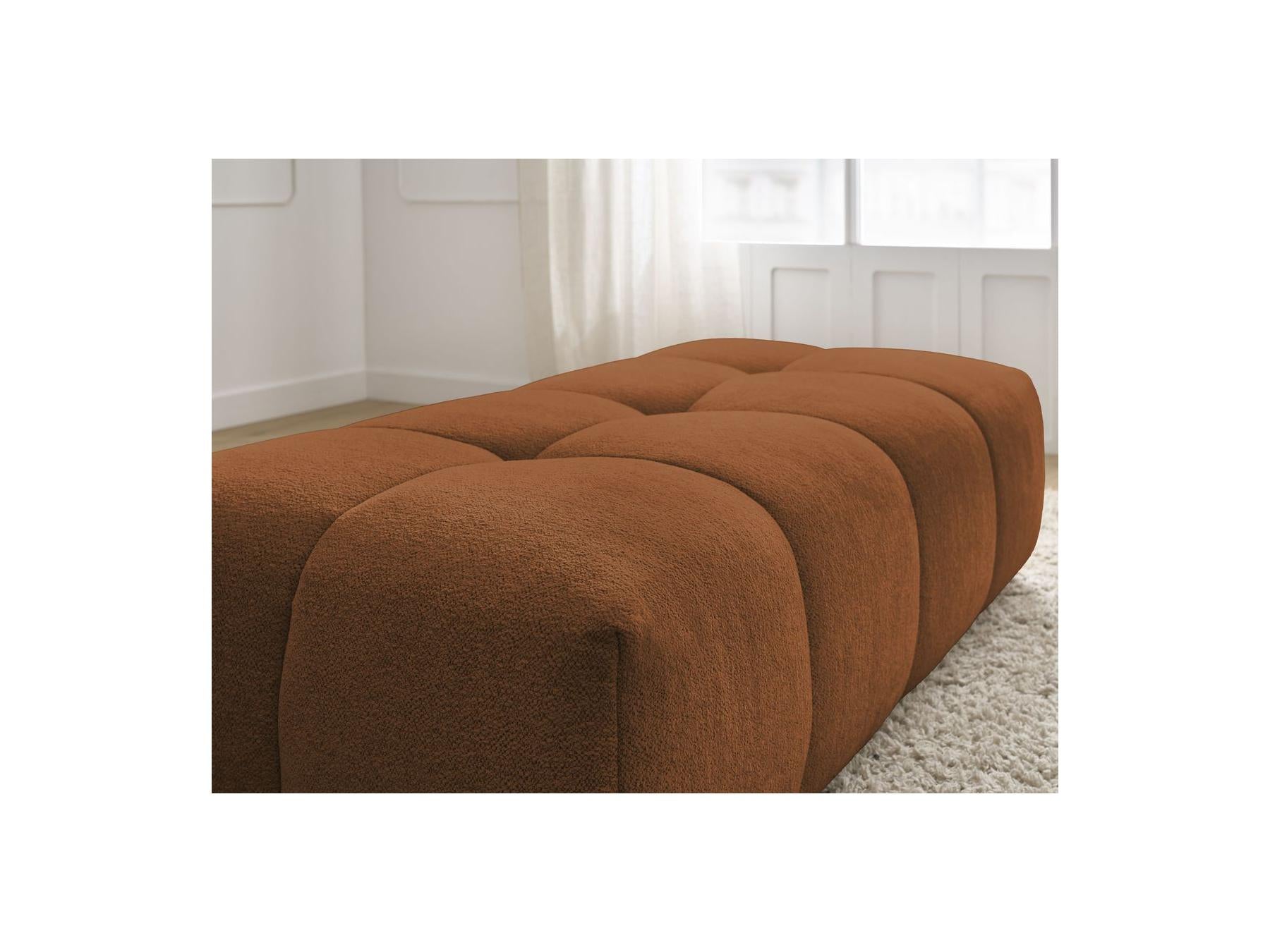 Everest - Small Ottoman - Mottled Fabric