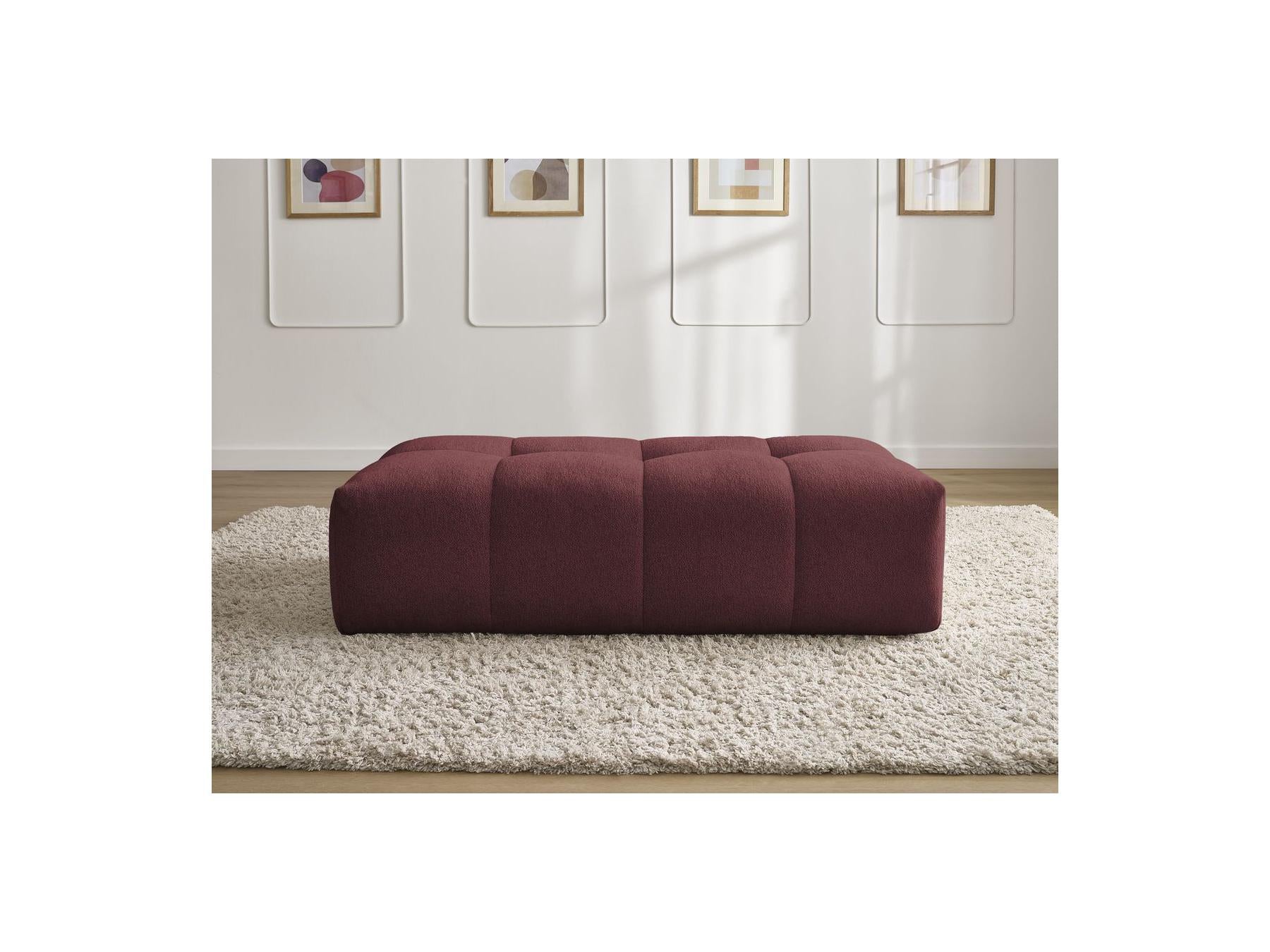 Everest - Small Ottoman - Mottled Fabric
