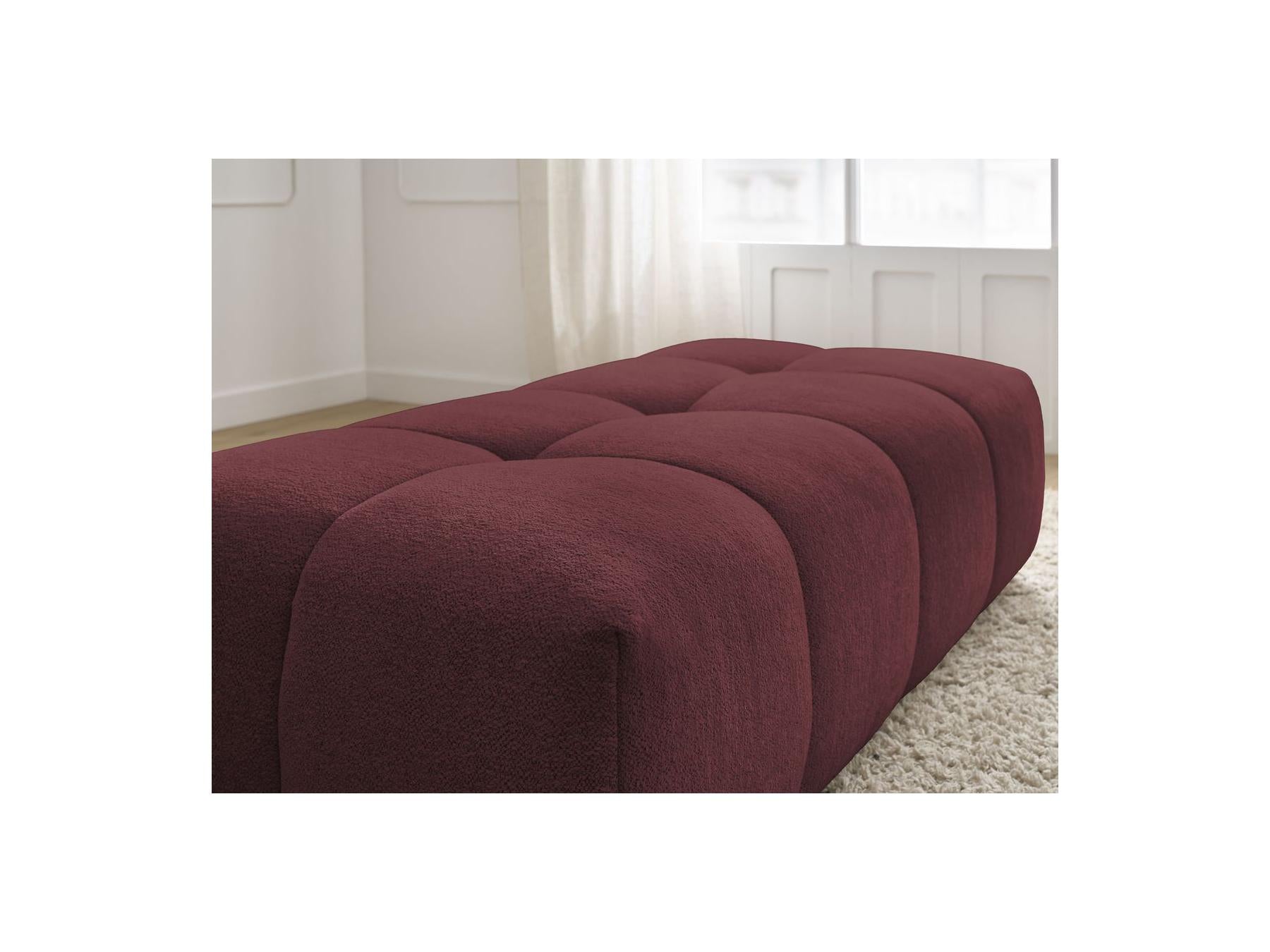 Everest - Small Ottoman - Mottled Fabric