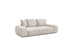 Everest - Sofá recto convertible con arcón - Tejido texturizado - 5 cojines