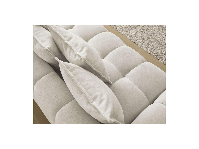 Canapé Droit Convertible Coffre - Everest - Tissu Texturé - 5 Coussins