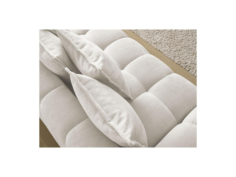 Canapé Droit Convertible Coffre - Everest - Tissu Texturé - 5 Coussins