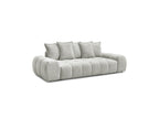 Everest - Sofá recto convertible con arcón - Tejido texturizado - 5 cojines
