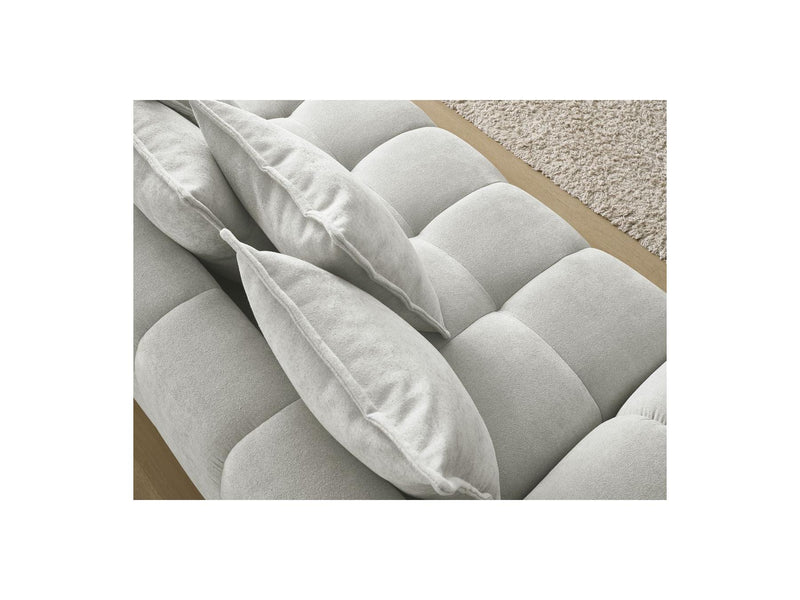 Canapé Droit Convertible Coffre - Everest - Tissu Texturé - 5 Coussins