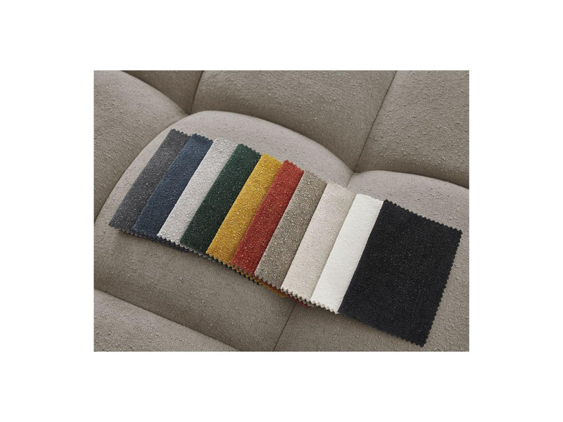 Canapé Droit Convertible Coffre - Everest - Tissu Texturé - 5 Coussins