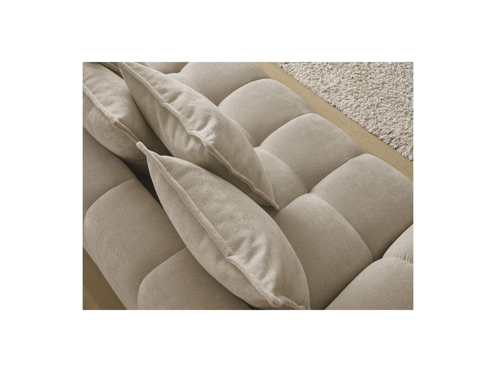 Everest - Sofá recto convertible con arcón - Tejido texturizado - 5 cojines