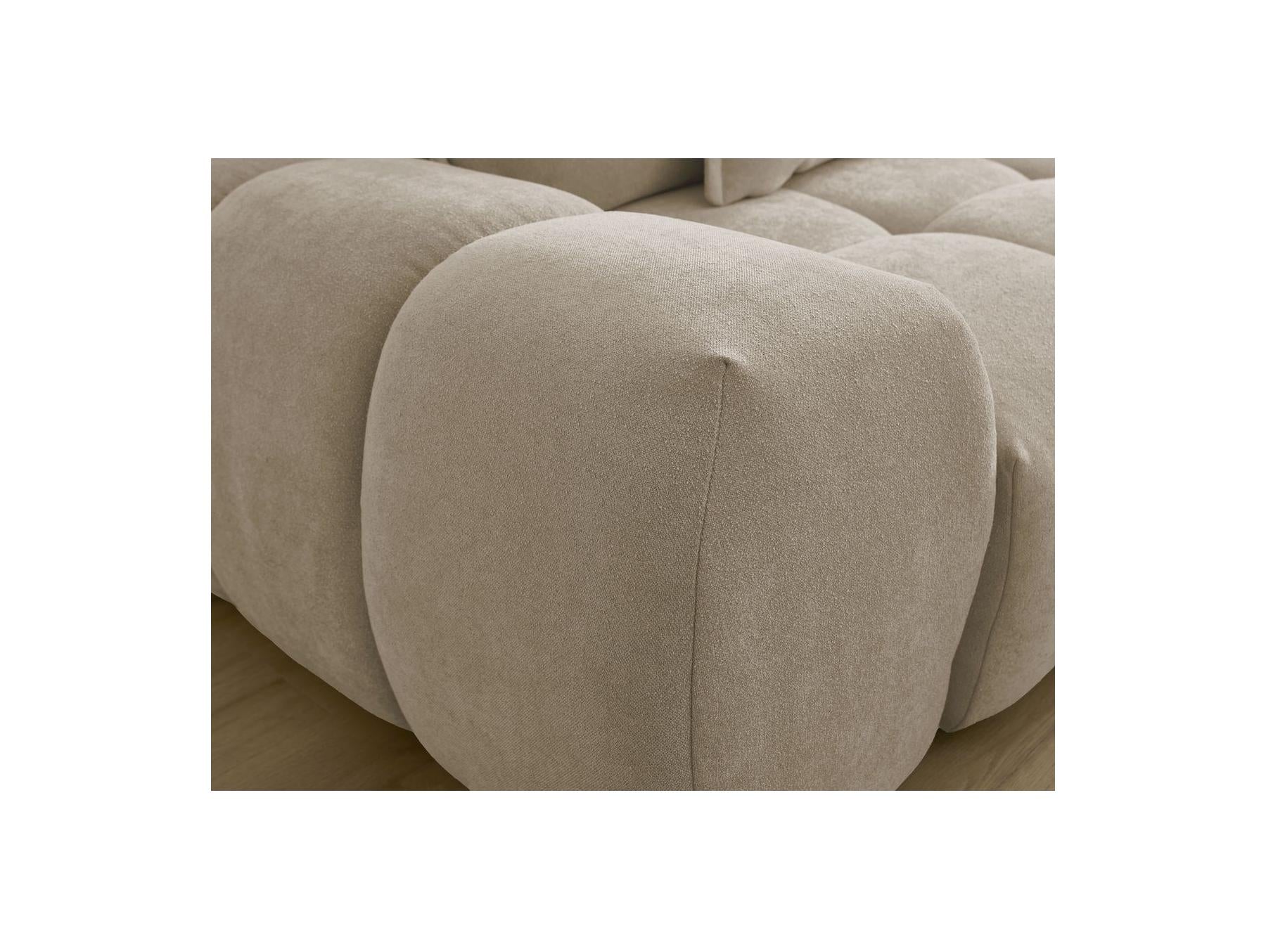 Everest - Sofá recto convertible con arcón - Tejido texturizado - 5 cojines