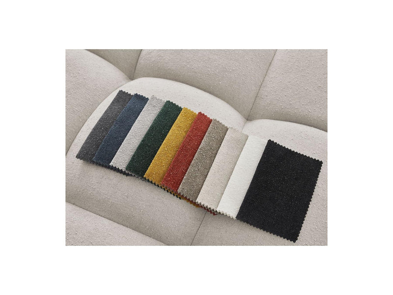 Canapé Droit Convertible Coffre - Everest - Tissu Texturé - 2 Coussins