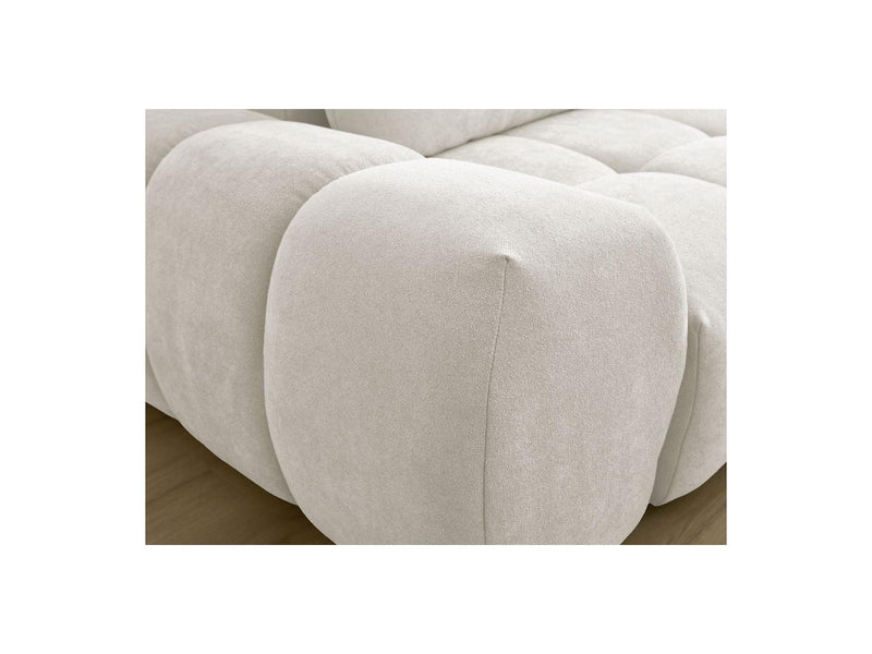 Canapé Droit Convertible Coffre - Everest - Tissu Texturé - 2 Coussins