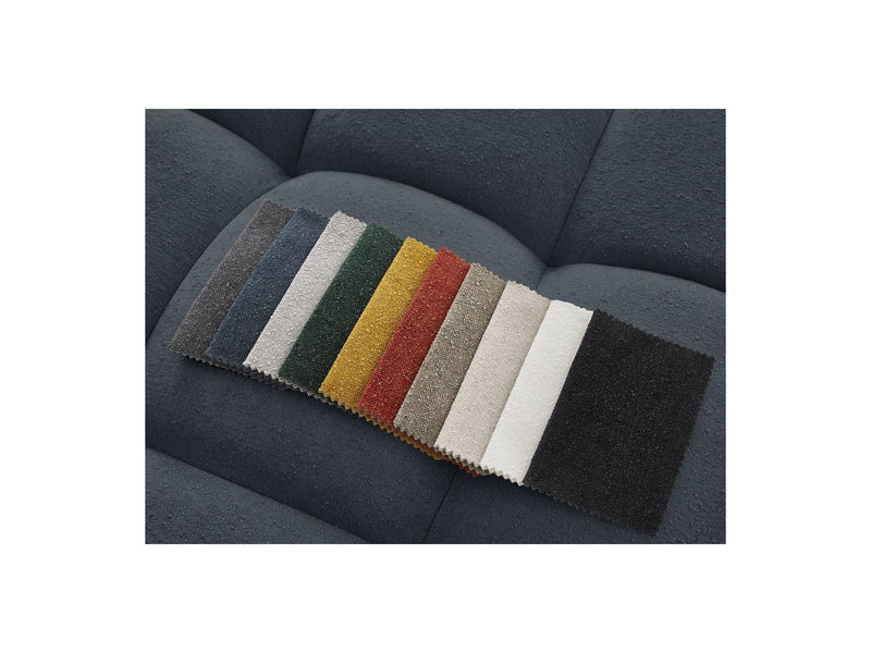 Canapé Droit Convertible Coffre - Everest - Tissu Texturé - 2 Coussins