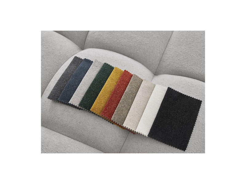 Canapé Droit Convertible Coffre - Everest - Tissu Texturé - 2 Coussins