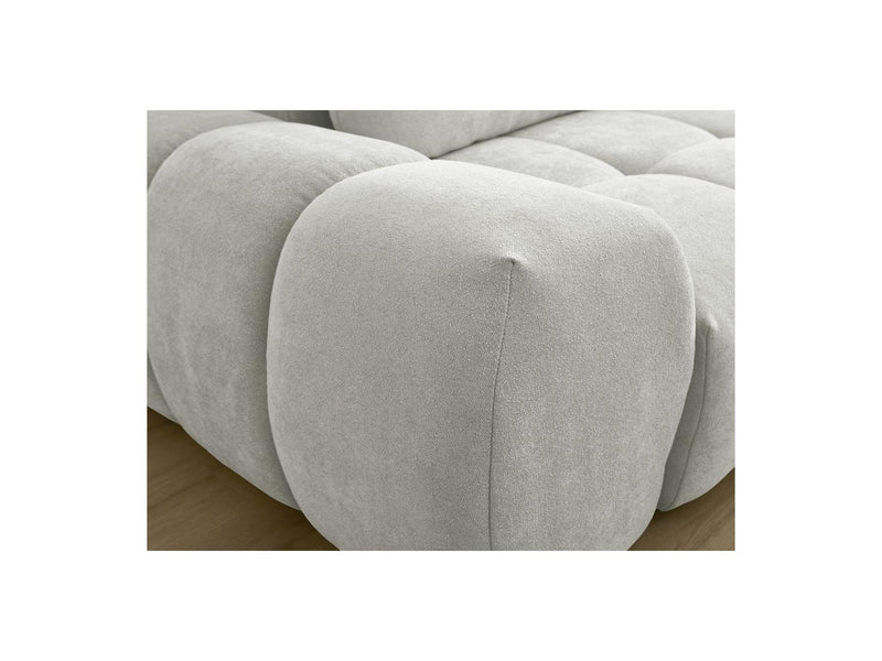 Canapé Droit Convertible Coffre - Everest - Tissu Texturé - 2 Coussins