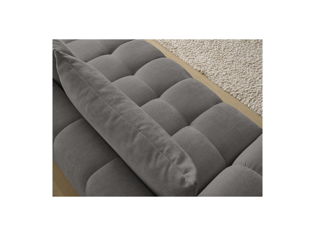 Everest - Sofá recto convertible con arcón - Tejido texturizado - 2 cojines