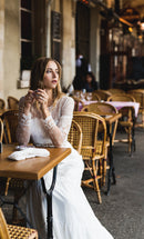 Robe Longue Folk - Blanc Soie