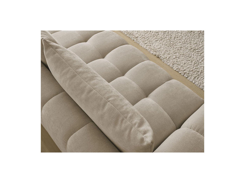 Canapé Droit Convertible Coffre - Everest - Tissu Texturé - 2 Coussins