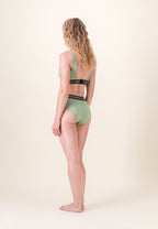 Cotton High-Waisted Rieuse Briefs - Sage Green