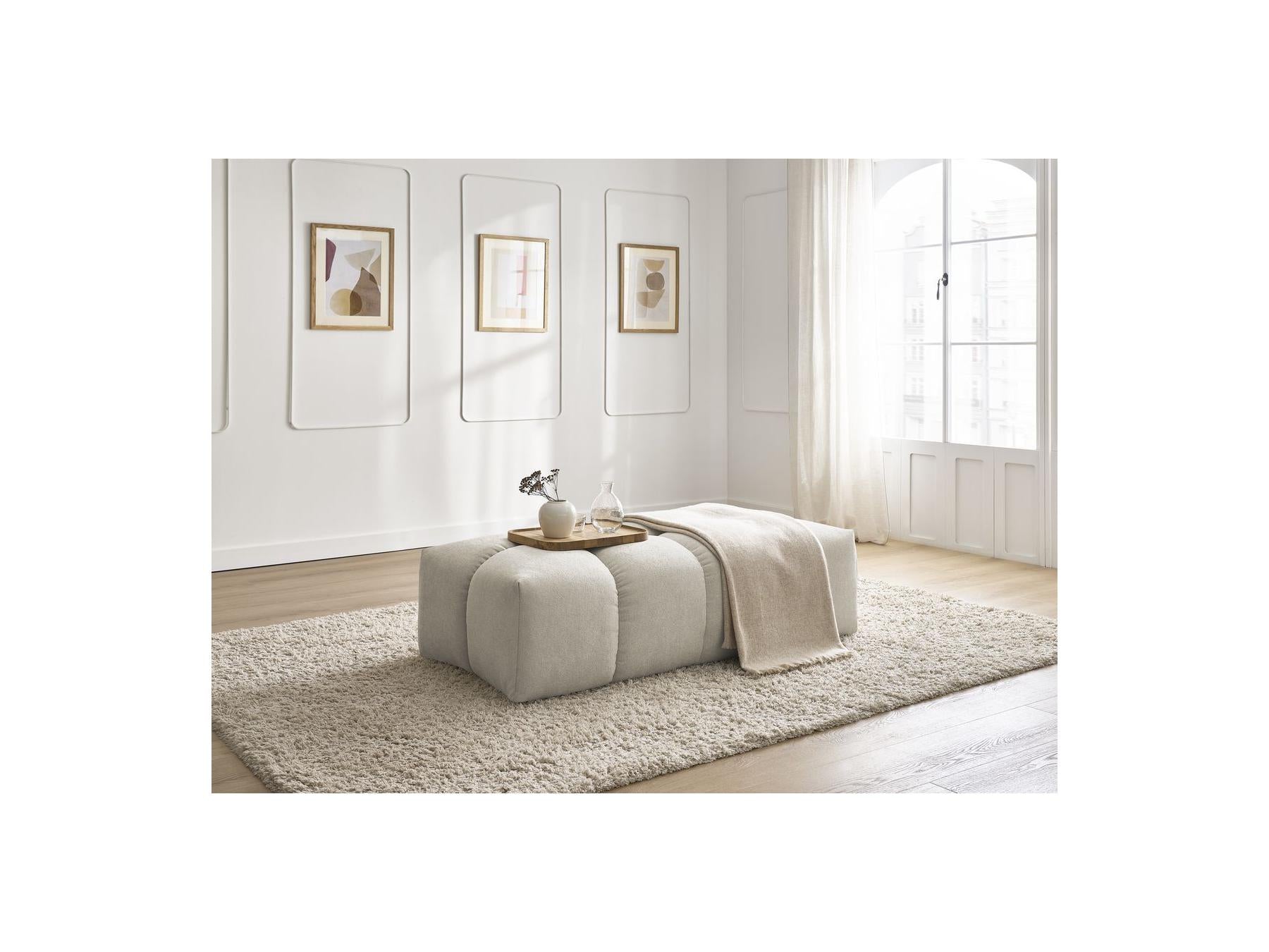 Everest - Small Pouf - Textured Fabric