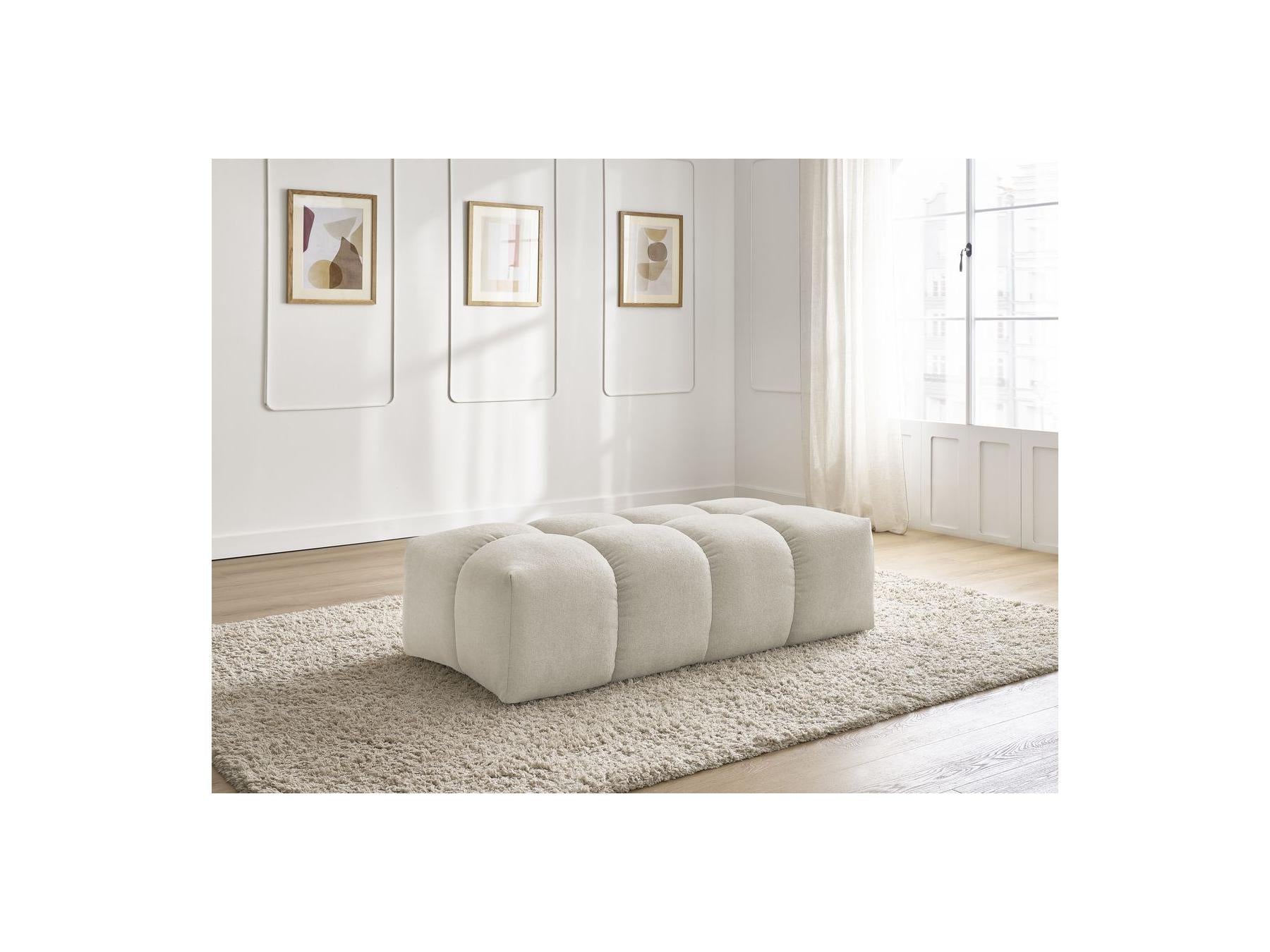 Everest - Small Pouf - Textured Fabric