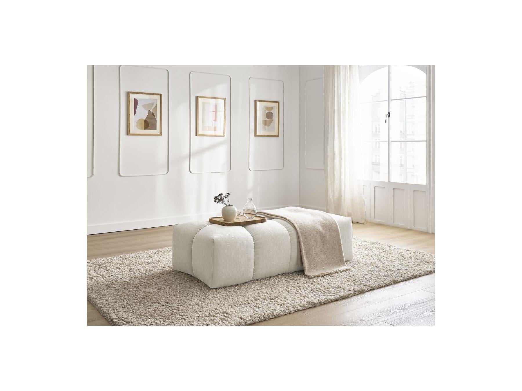 Everest - Small Pouf - Textured Fabric