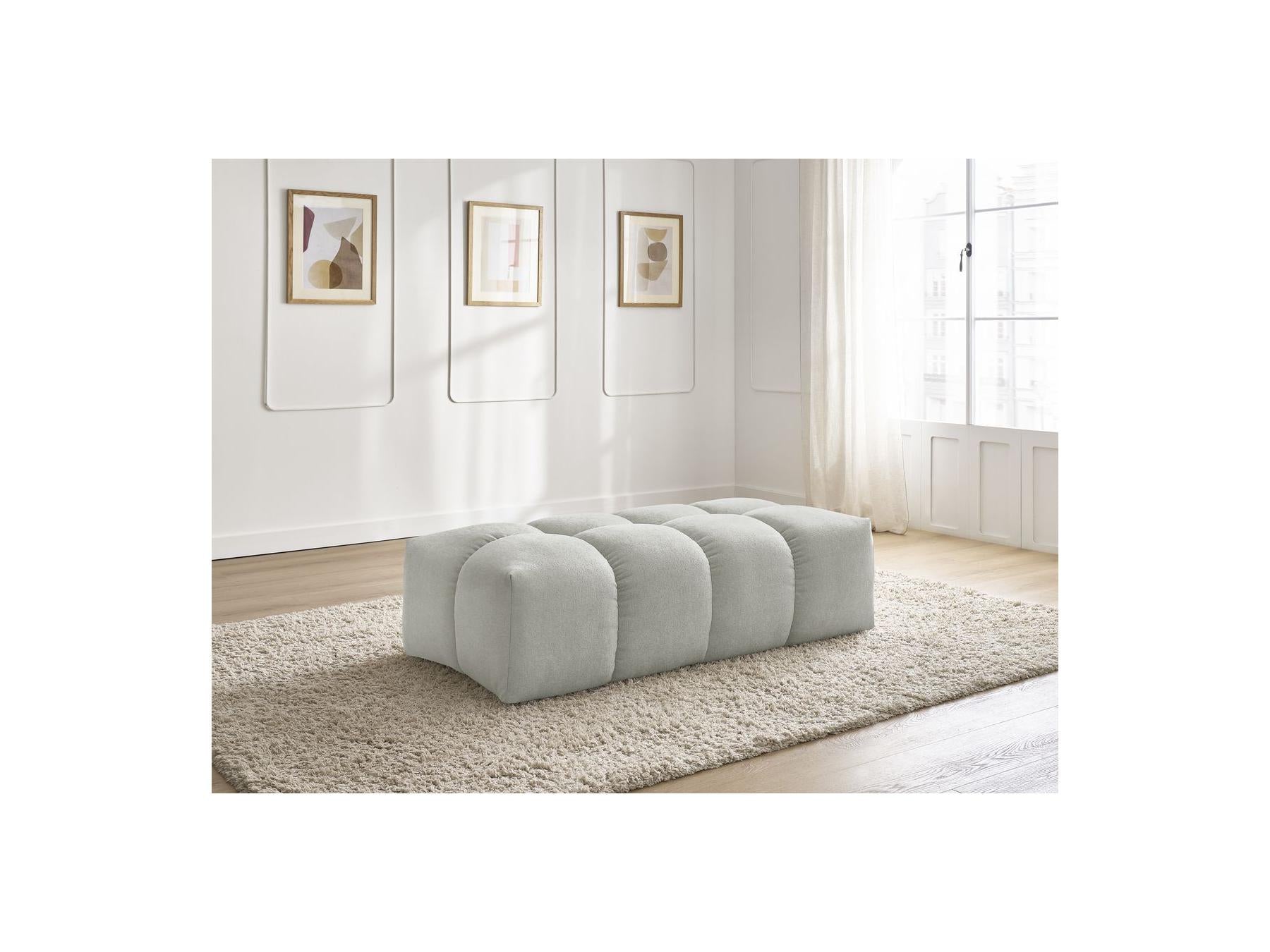 Everest - Small Pouf - Textured Fabric