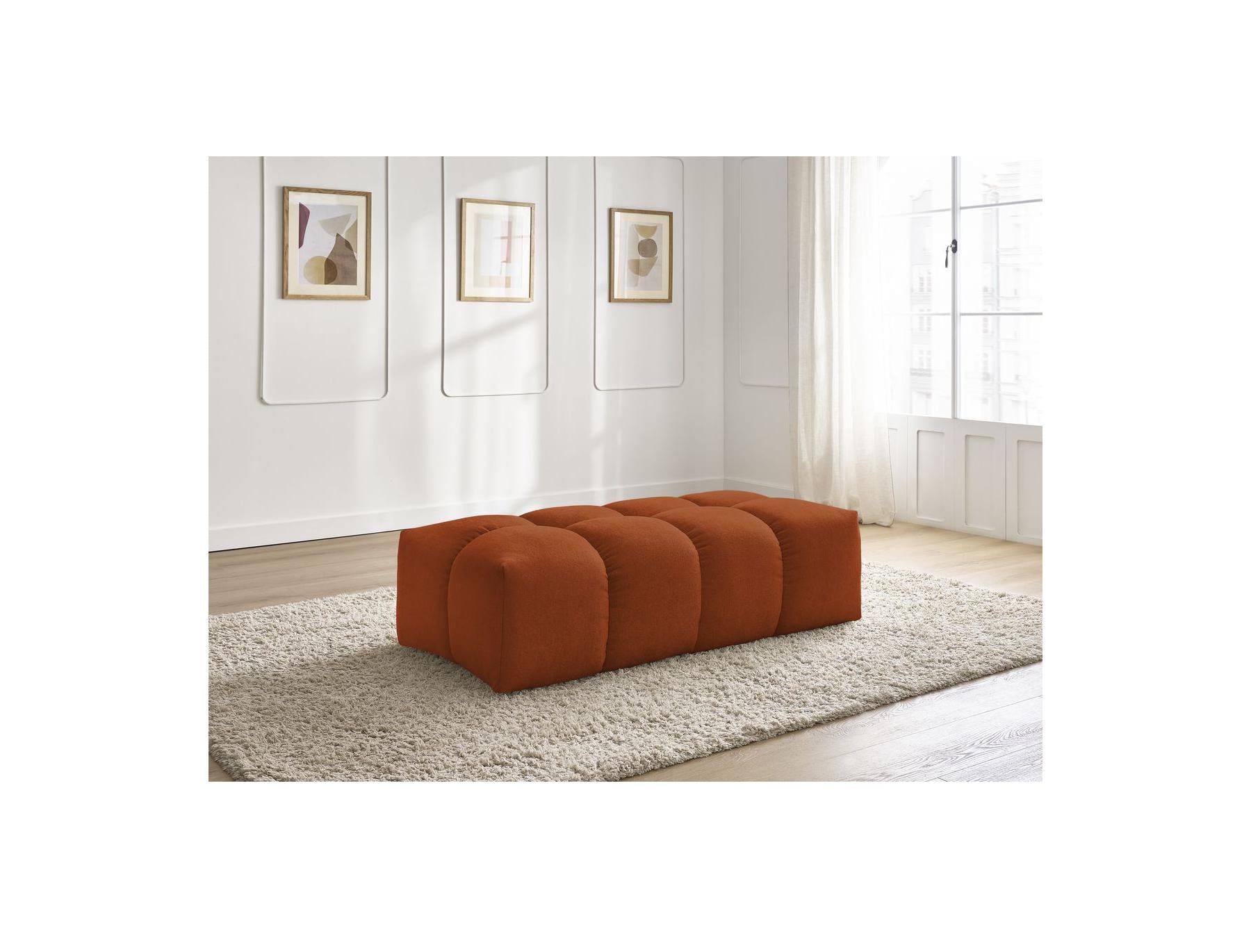 Everest - Small Pouf - Textured Fabric