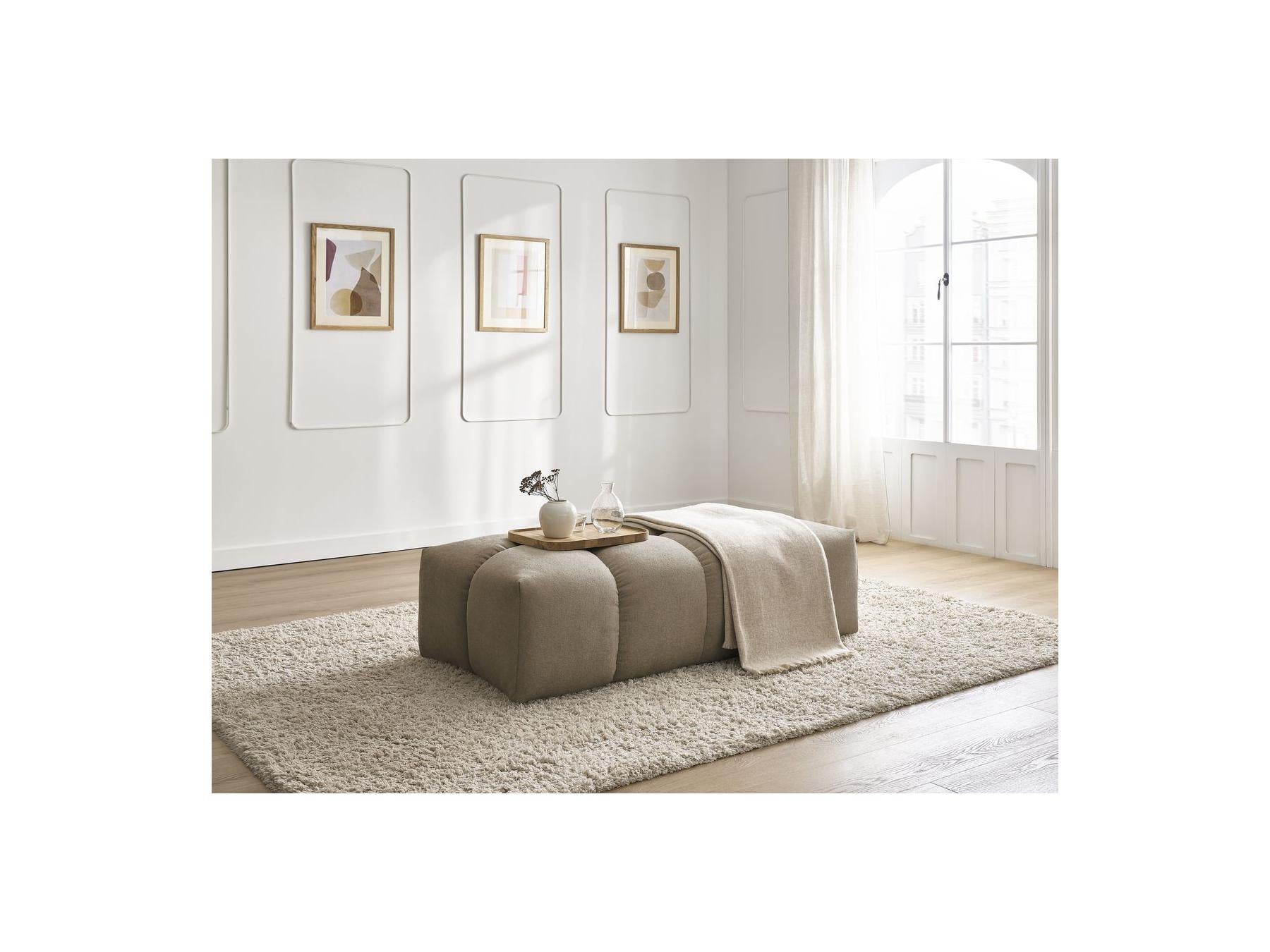 Everest - Small Pouf - Textured Fabric
