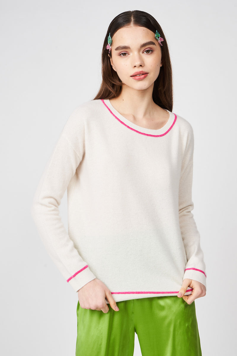 Pull Monbonheur - 100% Cachemire - Milk