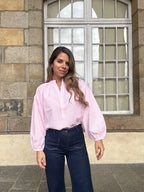 Blouse rose claire Clothilde