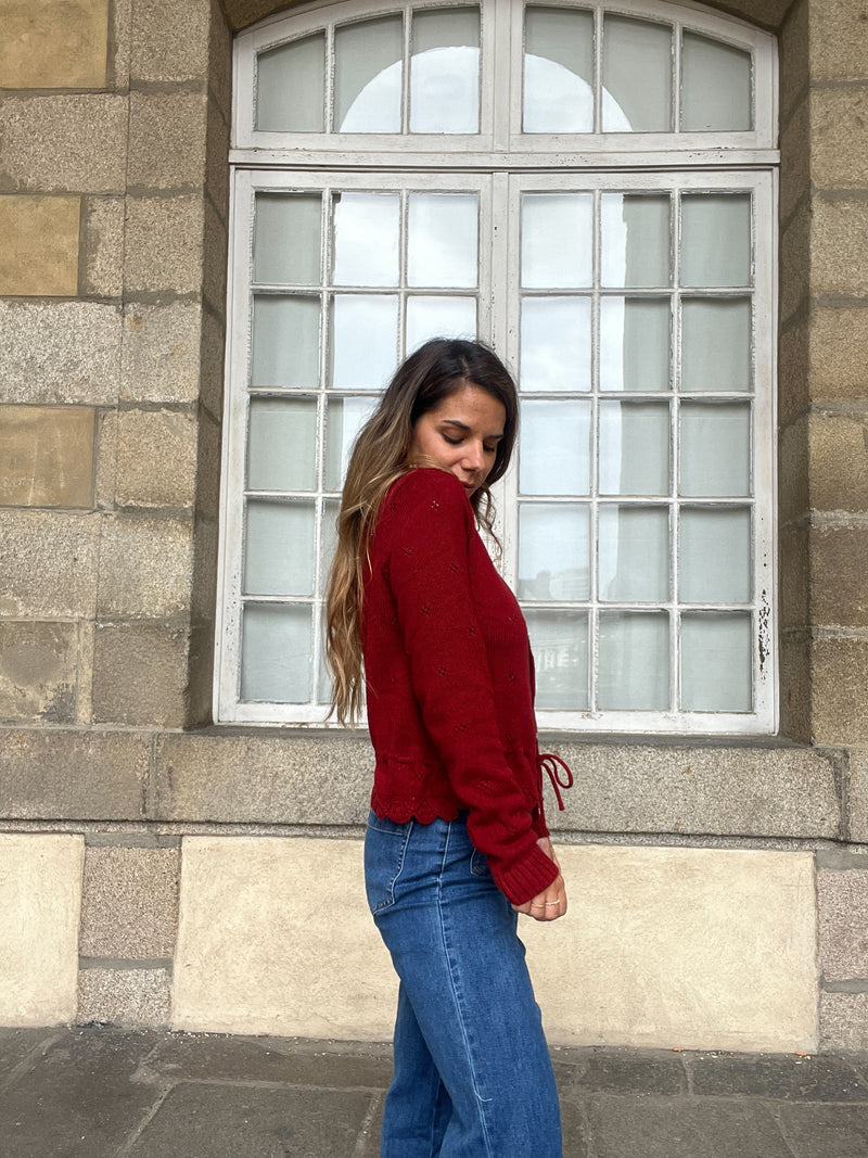 Cardigan Emma Bordeaux