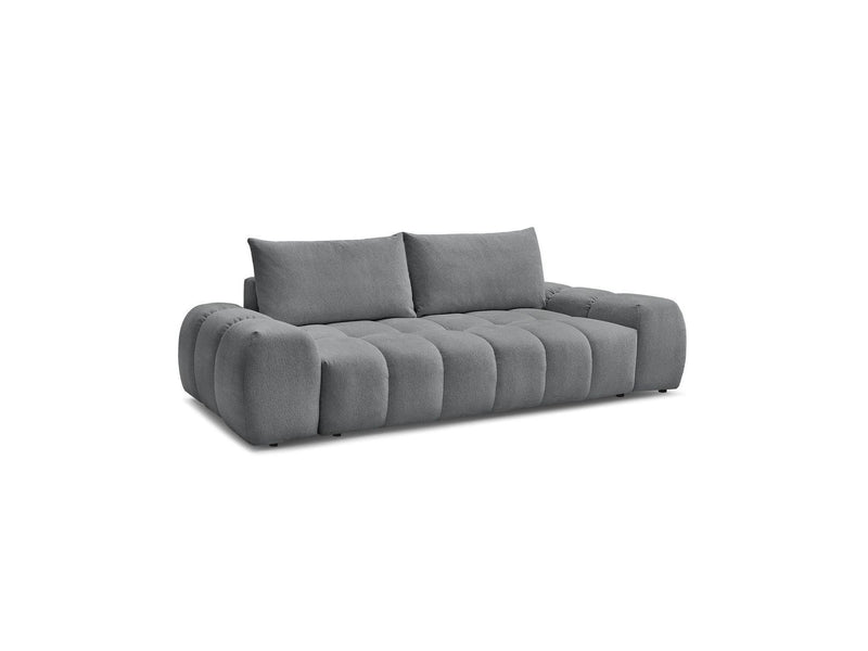 Canapé Droit Convertible Coffre - Everest - Tissu Chiné - 2 Coussins