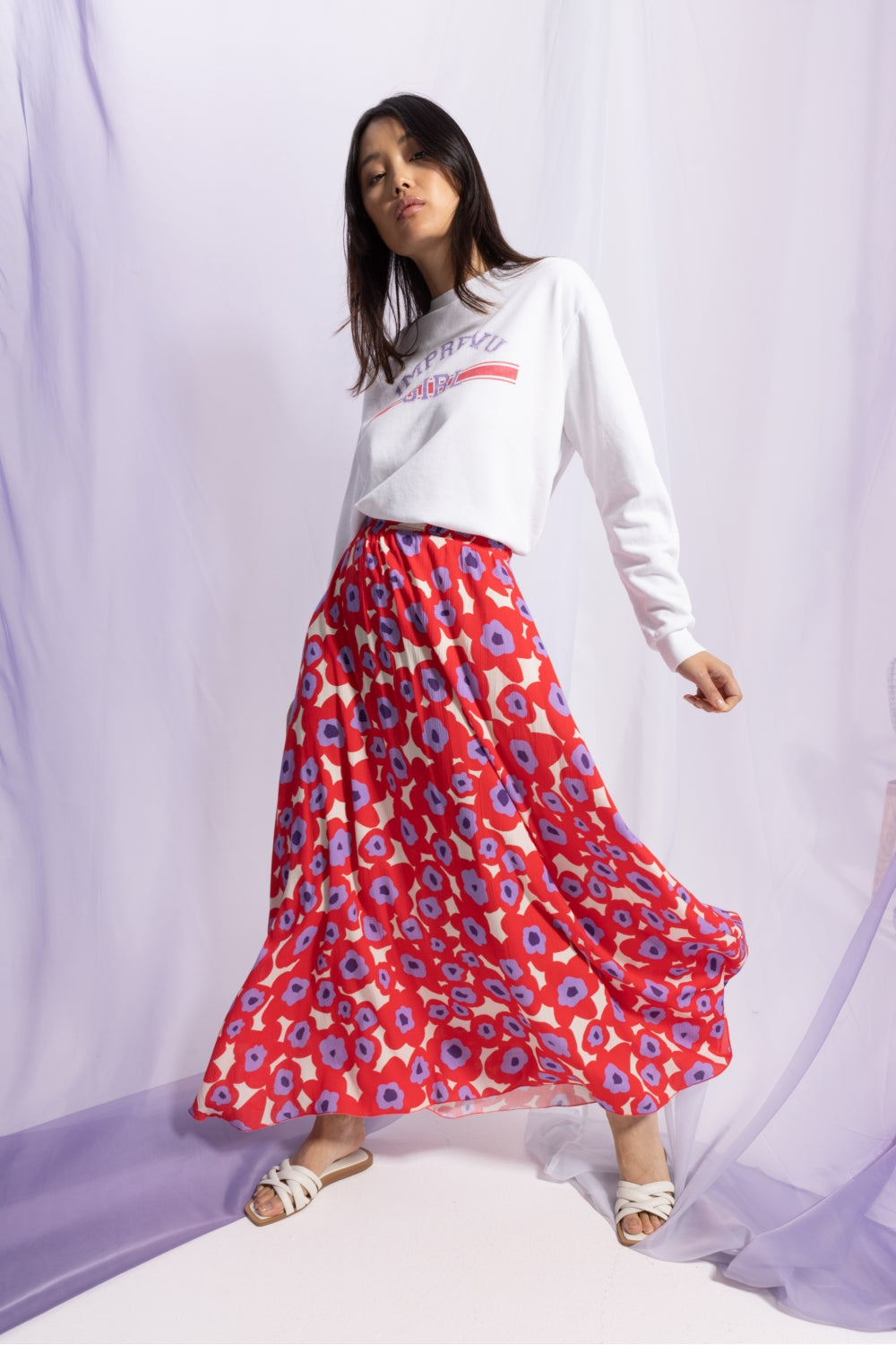 Bluza Edie Imprevu Girl Fioletowa - Biały