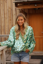 Gilet Sequins Lalie - Vert