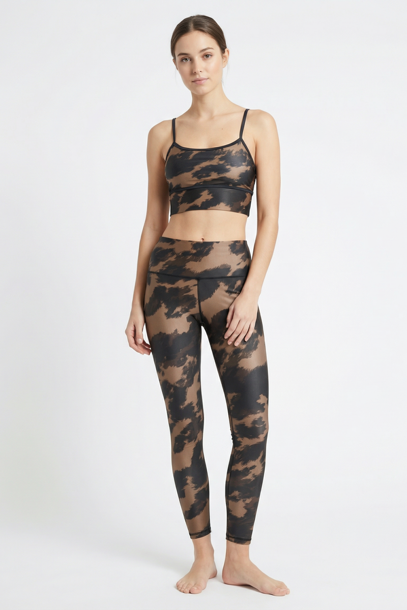 Brassière Leonie Motif Animalier - Coffee