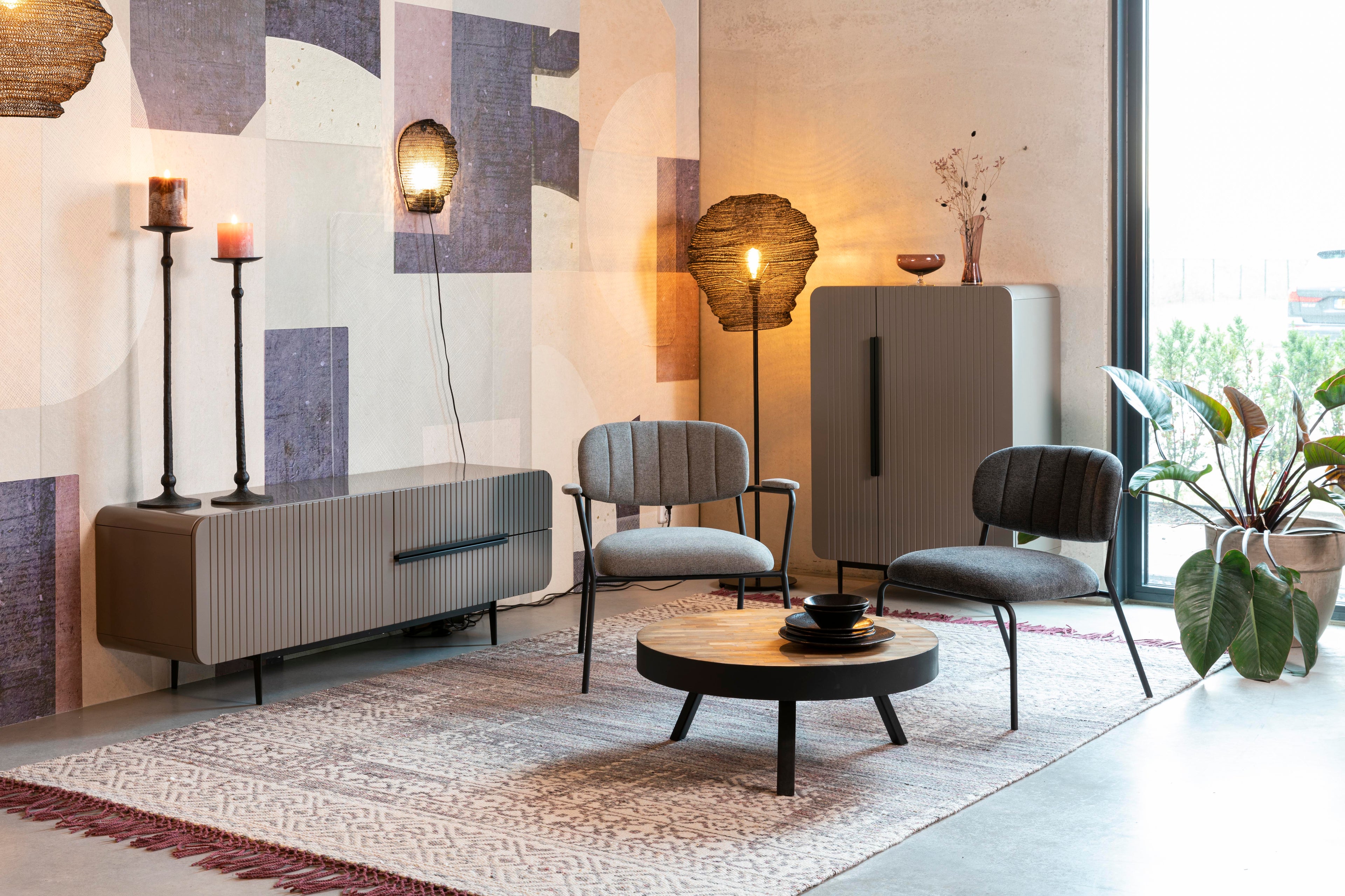Lena - Floor Lamp - Iron - Black