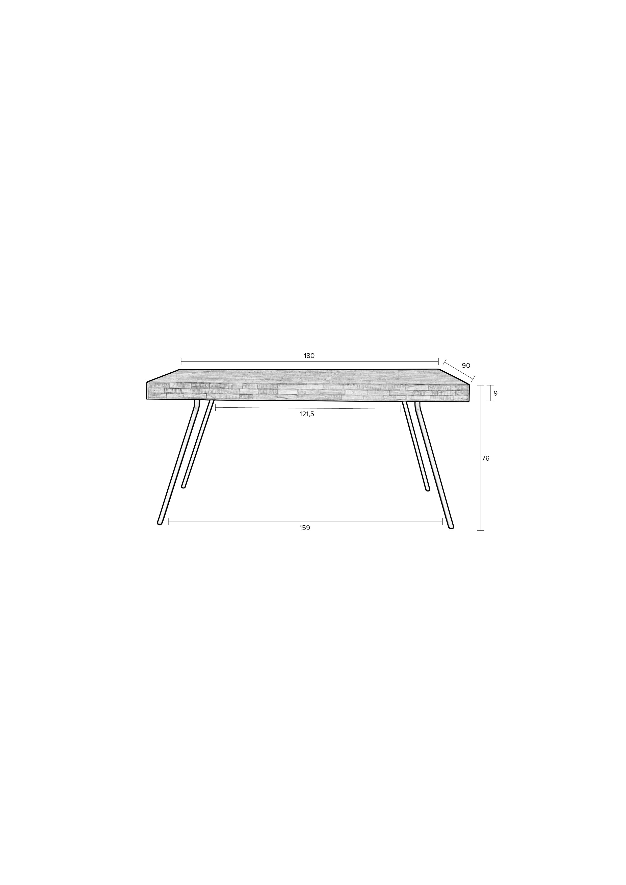 Suri - Dining Room Table - Teak - Natural/Brown