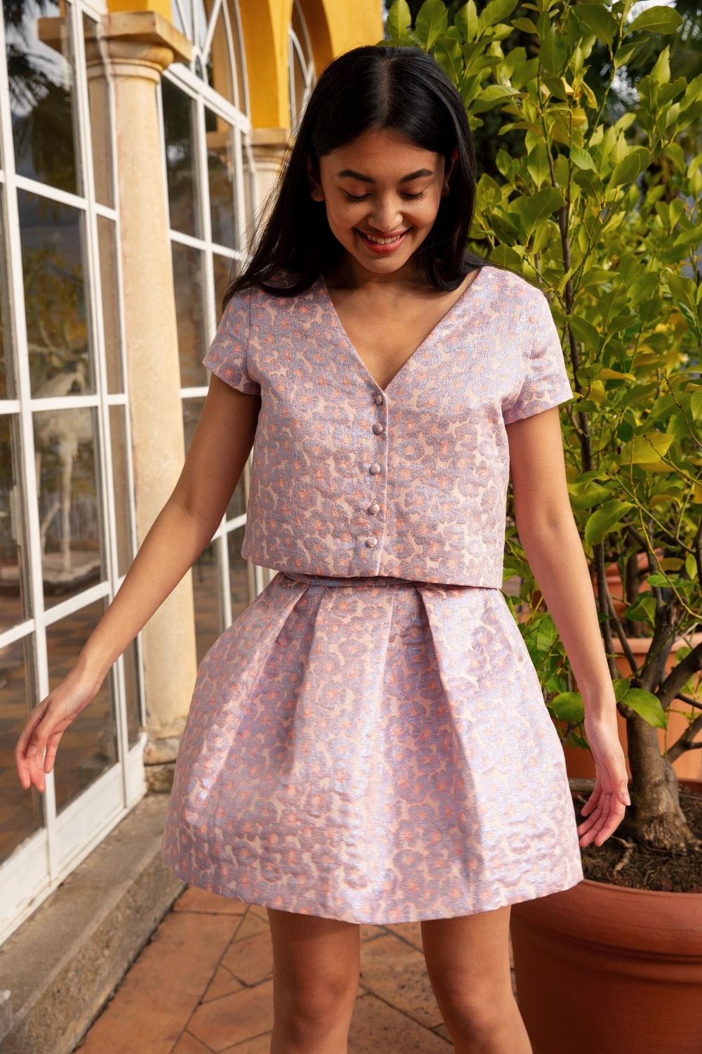 Paulette silvery lilac top